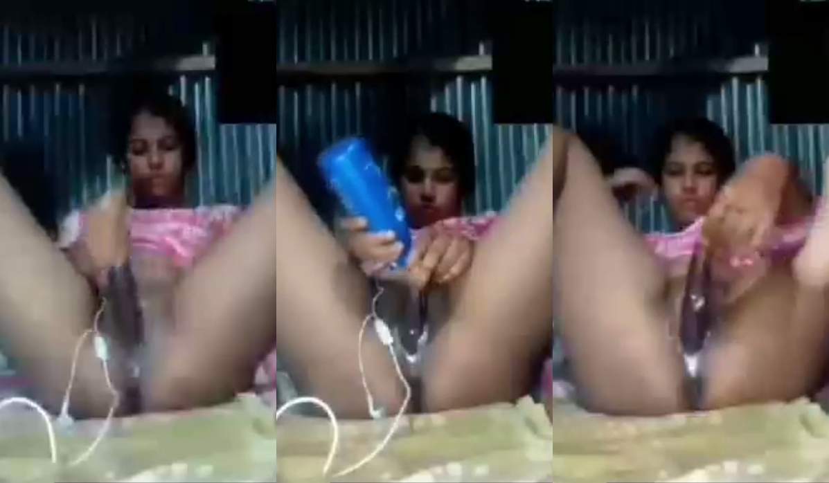 Bangladeshi Teen Masturbating With Brinjal and Coconut Oil